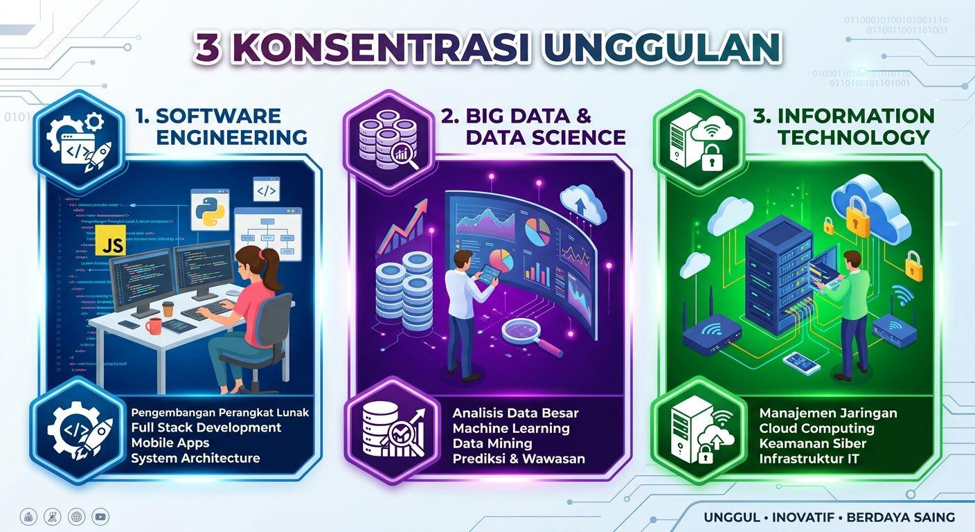 Tiga Konsentrasi Unggulan